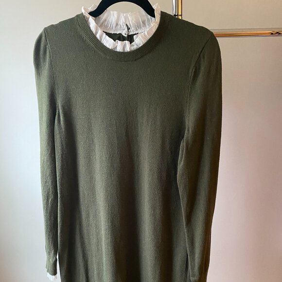 Boden Sweater Dress with Lace Trim - Picture 1 of 4